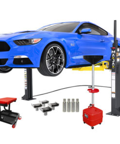 Maxjax m6k portable two-post garage lift – supreme package